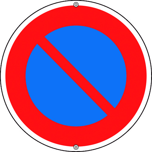 トラスコ中山 緑十字 道路標識・構内用 駐車禁止 道路316 600mmΦ スチール（ご注文単位1枚）【直送品】