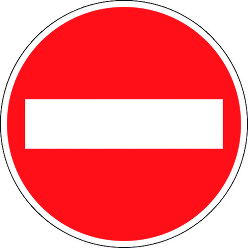 トラスコ中山 緑十字 道路標識(構内用) 車両進入禁止 道路303(AL) 600mmΦ 反射タイプ アルミ製（ご注文単位1枚）【直送品】