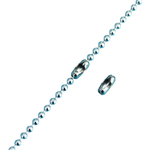 トラスコ中山 緑十字 ボールチェーン用コネクター 金具03 2.5mmΦ用 100個組 真ちゅう製(ご注文単位1組)【直送品】