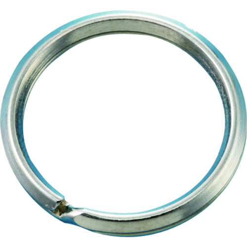 トラスコ中山 緑十字 二重リング(キーリング) 金具15 内径21.6mmΦ 10個組 スチール製(ご注文単位1組)【直送品】