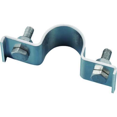 トラスコ中山 緑十字 平リブ用取付金具 丸型ポール/片面表示用 金具381U-S 適合ポール径:38.1mmΦ アルミ製(ご注文単位1個)【直送品】