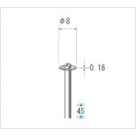 トラスコ中山 ナカニシ 電着ダイヤモンドディスク#400刃径8×刃長0.18×軸径2.34(ご注文単位1本)【直送品】