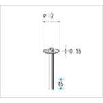 トラスコ中山 ナカニシ 電着ダイヤモンドディスク#400刃径10×刃長0.15×軸径2.34(ご注文単位1本)【直送品】