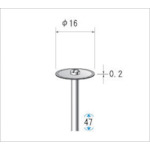 トラスコ中山 ナカニシ 電着ダイヤモンドディスク#130刃径16×刃長0.2×軸径2.34(ご注文単位1本)【直送品】