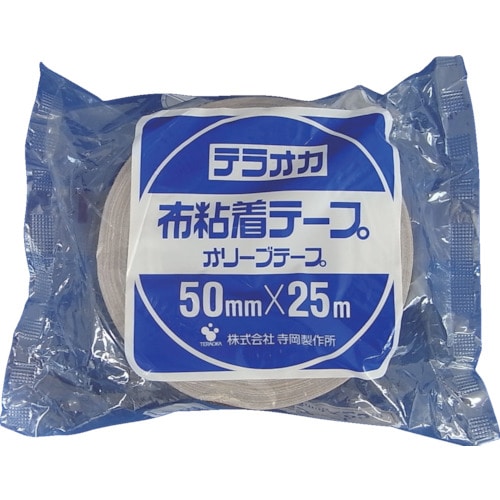 トラスコ中山 TERAOKA カラーオリーブテープ NO.145 茶 50mmX25M(ご注文単位1巻)【直送品】