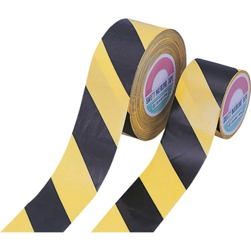 トラスコ中山 緑十字 バリケードテープ(標識テープ) 黄/黒 BT-751 75mm幅×100m 非粘着(ご注文単位1巻)【直送品】