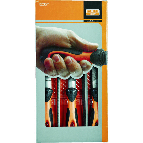 トラスコ中山 バーコ 鉄工用ヤスリセット 中目 刃長200mm 5本入 757-3171(ご注文単位1セット)【直送品】