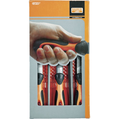 トラスコ中山 バーコ ヤスリセット 中目 刃長250mm 5本(ご注文単位1セット)【直送品】