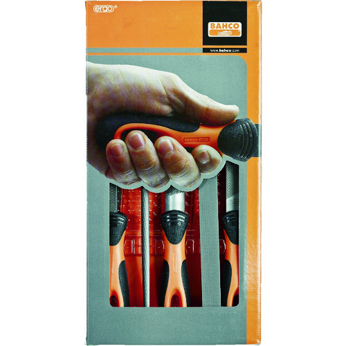 トラスコ中山 バーコ ヤスリセット 荒目&中目 刃長200mm 5本(ご注文単位1セット)【直送品】