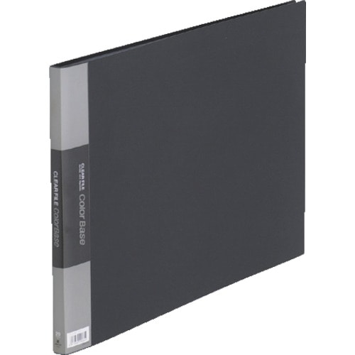 トラスコ中山 キングジム クリアーファイルカラーベース(E型) 黒(ご注文単位1冊)【直送品】