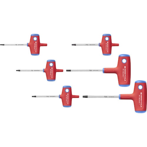 トラスコ中山 PBスイスツールズ クロスハンドル ヘクスローブレンチ 6本セット(ご注文単位1本)【直送品】