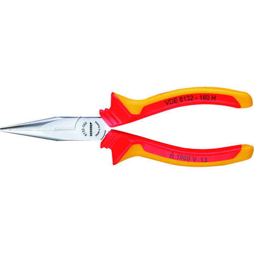 トラスコ中山 GEDORE 絶縁ラジオペンチ VDE8132H 200mm(ご注文単位1個)【直送品】