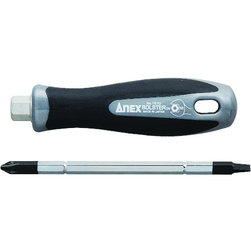 トラスコ中山 アネックス ボルスター付差替ドライバー(ご注文単位1セット)【直送品】