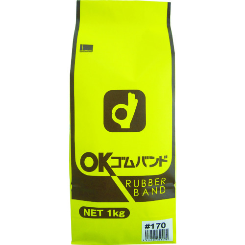 トラスコ中山 オカモト ゴムバンド 1kg袋入 (2200本入)(ご注文単位1袋)【直送品】