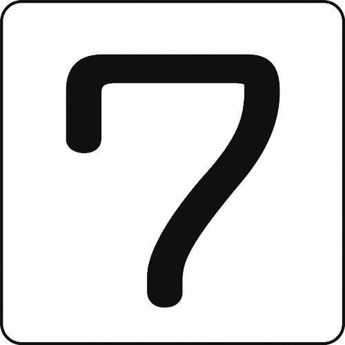 トラスコ中山 緑十字 数字ステッカー 7 HS-7(5P)大 80×80mm 5枚組 アルミ(ご注文単位1組)【直送品】