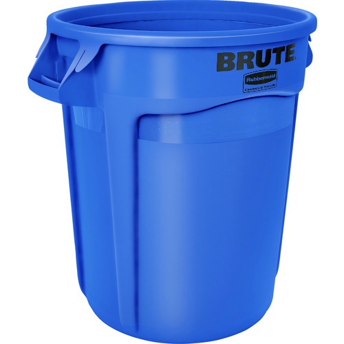 トラスコ中山 ラバーメイド ラウンドブルートコンテナ スリット付き 37.9L ブルー(ご注文単位1個)【直送品】