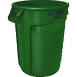 トラスコ中山 ラバーメイド ラウンドブルートコンテナ スリット付き 166.5L ダークグリーン(ご注文単位1個)【直送品】