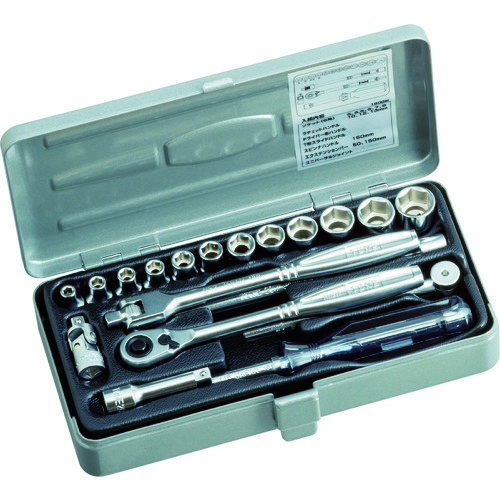 トラスコ中山 TONE ソケットレンチセット 19pcs(ご注文単位1セット)【直送品】