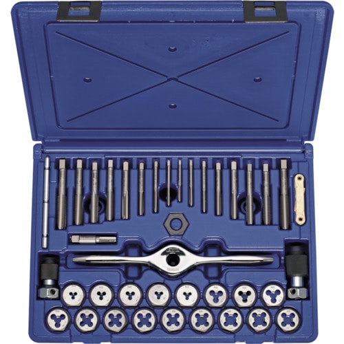 トラスコ中山 IRWIN ねじ山修正工具 PTSタップダイスセット(メートルネジ、BSP) 40pcs(ご注文単位1セット)【直送品】