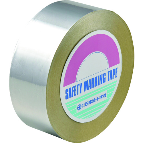 トラスコ中山 緑十字 アルミ粘着テープ AH-130 50mm幅×50m 光沢タイプ(ツヤ有)(ご注文単位1巻)【直送品】