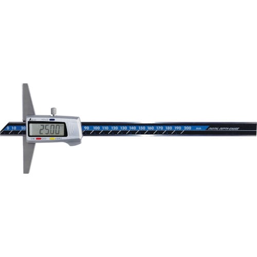トラスコ中山 シンワ デジタルデップスゲージ 200mm ホールド機能付(ご注文単位1個)【直送品】