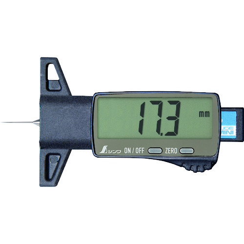 トラスコ中山 シンワ デジタルデップスゲージ ミニ 25mm 金属測定子 測定ガイドセット(ご注文単位1個)【直送品】