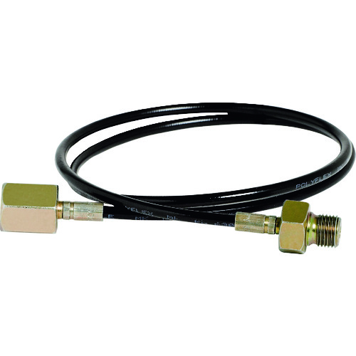 トラスコ中山 セイン スナップ・チェック 検圧ホース 両端金具(G1/4オネジ×G1/4メネジ)付 1650mm(ご注文単位1本)【直送品】