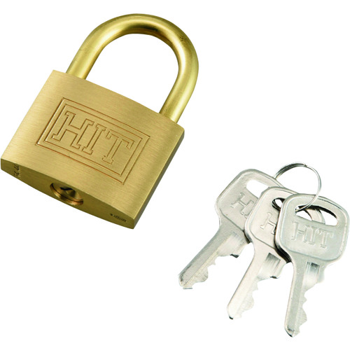 トラスコ中山 緑十字 南京錠(キーロック) キーロック-B 64×43×13.5mm 真ちゅう製(ご注文単位1個)【直送品】