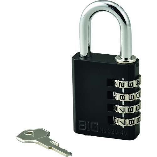 トラスコ中山 緑十字 南京錠(4桁ダイヤル式) 番号設定用キー1本付属 CHL-320 本体:亜鉛ダイキャスト製(ご注文単位1個)【直送品】