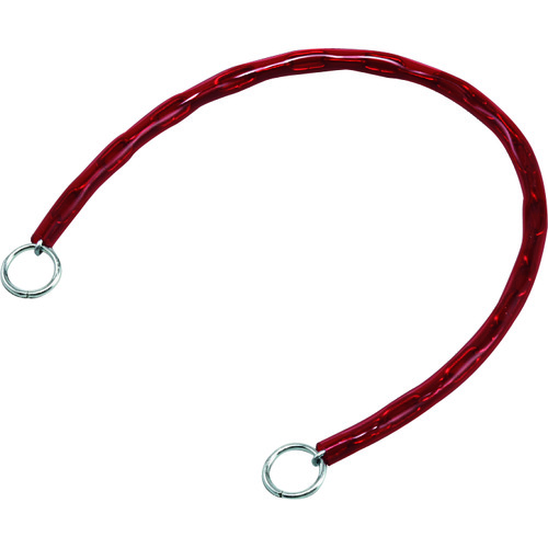 トラスコ中山 緑十字 チェーンロック(錠別売タイプ) 赤 チェイン-60R 長さ600mm 両端リング付(ご注文単位1本)【直送品】