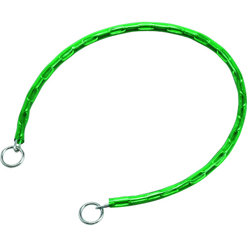 トラスコ中山 緑十字 チェーンロック(錠別売タイプ) 緑 チェイン-80G 長さ800mm 両端リング付(ご注文単位1本)【直送品】