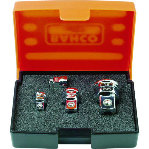 トラスコ中山 バーコ アダプターセット 4本 ソケット(10、13、19mm)、ビット6.35mm(ご注文単位1セット)【直送品】