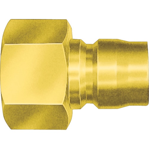 トラスコ中山 日東 TSPカプラ 真ちゅう製(おねじ取付用プラグ) 相手側R1/8(00563)(ご注文単位1個)【直送品】