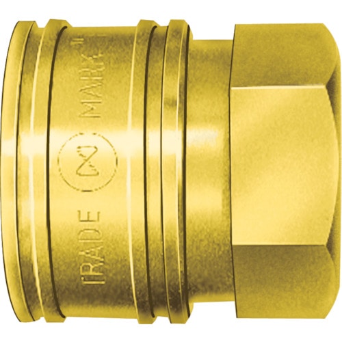 トラスコ中山 日東 TSPカプラ 真ちゅう製 ニトリルゴムSG(NBR)(おねじ取付用ソケット) 相手側R1/8(00593)(ご注文単位1個)【直送品】