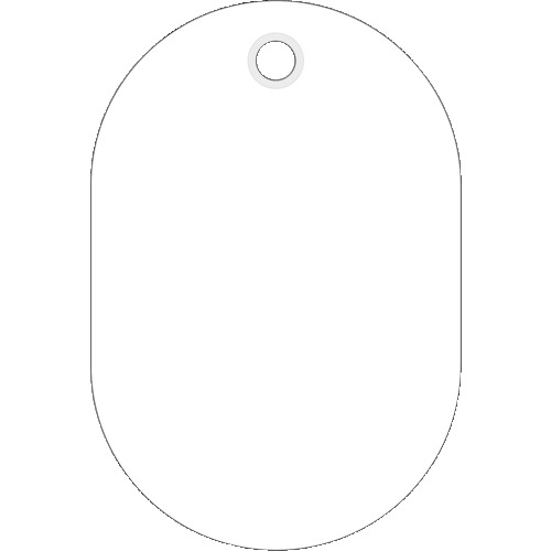 トラスコ中山 緑十字 小判札(無地札) 小判札45-W 白 45×30mm スチロール樹脂（ご注文単位1枚）【直送品】