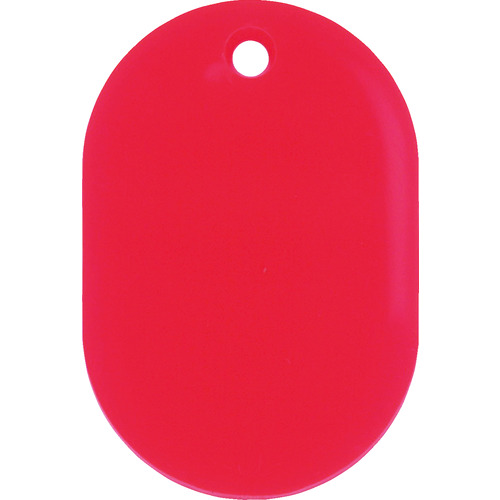 トラスコ中山 緑十字 小判札(無地札) 小判札45-R 赤 45×30mm スチロール樹脂（ご注文単位1枚）【直送品】