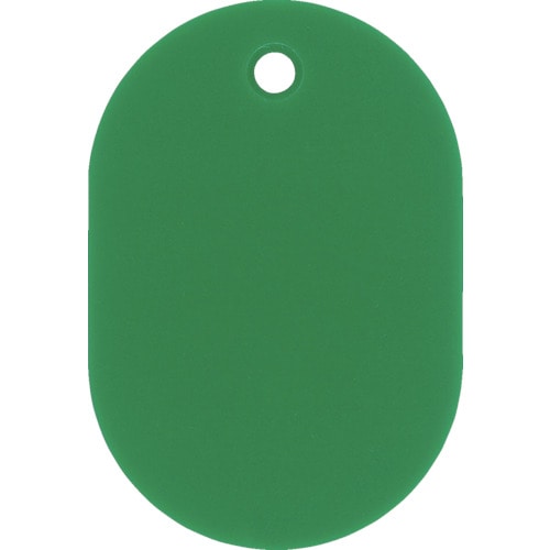 トラスコ中山 緑十字 小判札(無地札) 緑 60×40mm スチロール樹脂（ご注文単位1枚）【直送品】