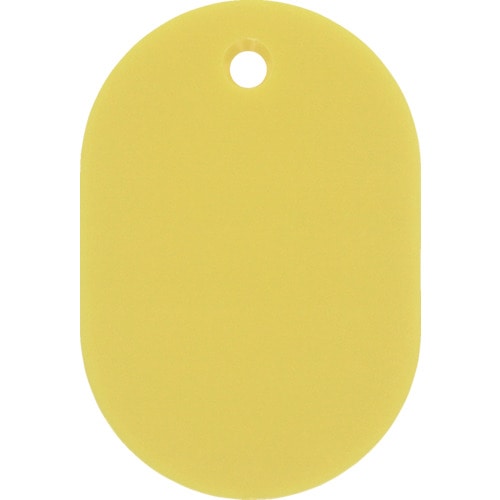 トラスコ中山 緑十字 小判札(無地札) 黄 60×40mm スチロール樹脂（ご注文単位1枚）【直送品】