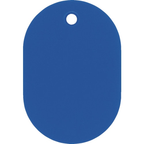 トラスコ中山 緑十字 小判札(無地札) 青 60×40mm スチロール樹脂（ご注文単位1枚）【直送品】