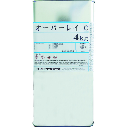 トラスコ中山 シンロイヒ オーバーレイC 4kg クリヤー（ご注文単位1缶）【直送品】