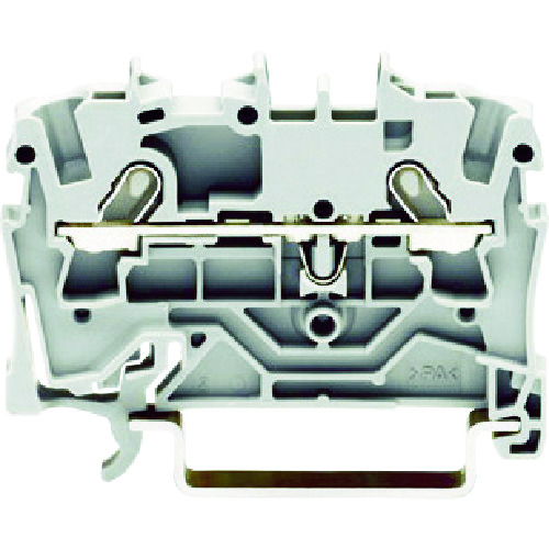 トラスコ中山 WAGO スプリング式中継端子台 2001シリーズ2線式用 グレー色(ご注文単位1個)【直送品】