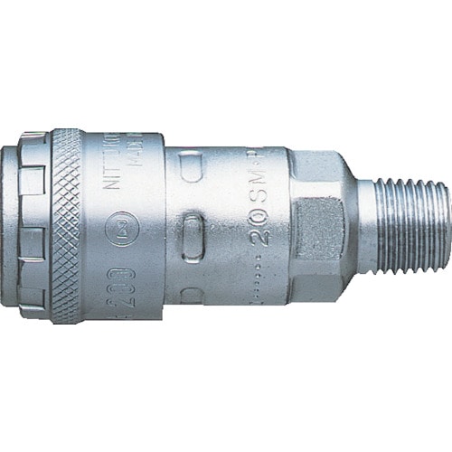 トラスコ中山 日東 めねじ取付用ソケット ハイカプラ200 鋼鉄製 相手側取付ねじサイズRc1/4(71208)(ご注文単位1個)【直送品】