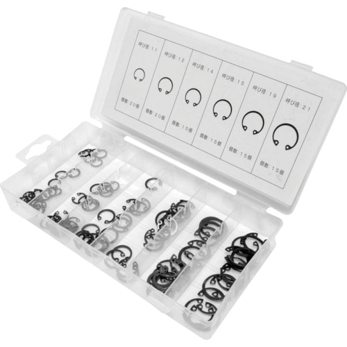 トラスコ中山 アストロプロダクツ 穴用スナップリング 100個セット(ご注文単位1セット)【直送品】