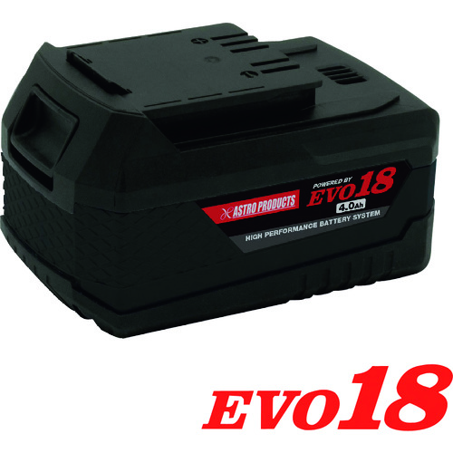 トラスコ中山 アストロプロダクツ DC18V 4.0Ah リチウムイオンバッテリー(ご注文単位1個)【直送品】