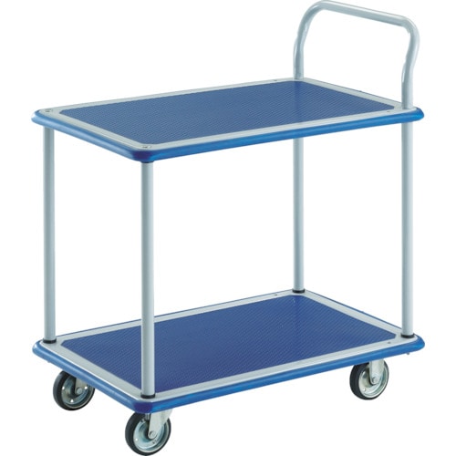 トラスコ中山 TRUSCO プレス製台車 ドンキーカート 2段式片袖タイプ810×510(ご注文単位1台)【直送品】