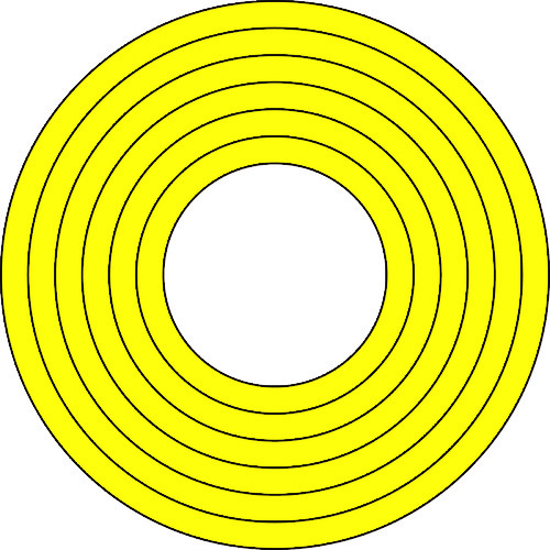 トラスコ中山 緑十字 マーキング用ステッカー(ゲージマーカーステッカー) 黄 マーキング-100Y 内径40-90mmΦ 10枚組 PET（ご注文単位1組）【直送品】