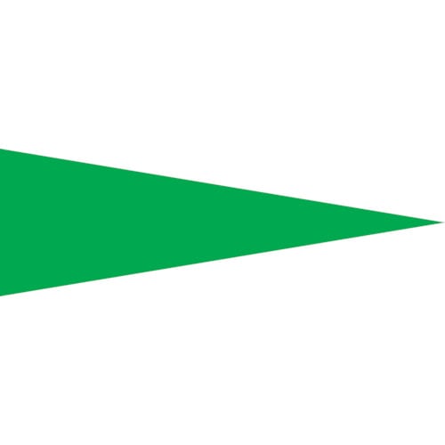 トラスコ中山 緑十字 マーキング用ステッカー(ゲージマーカーステッカー) 緑 マーキング-515G 5×15mm三角 100枚組 PET（ご注文単位1組）【直送品】