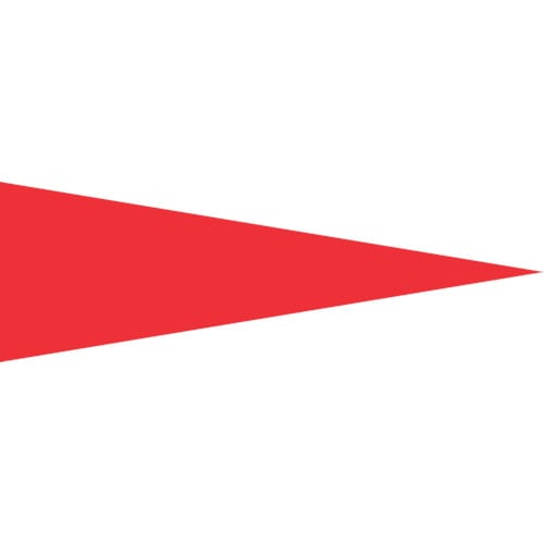 トラスコ中山 緑十字 マーキング用ステッカー(ゲージマーカーステッカー) 赤 マーキング-515R 5×15mm三角 100枚組 PET（ご注文単位1組）【直送品】