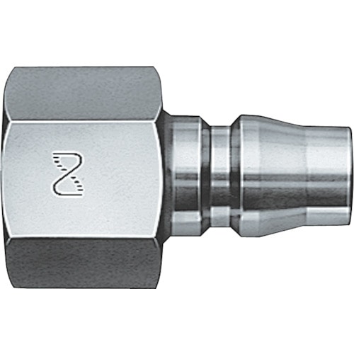 トラスコ中山 日東 ハイカプラ 鋼鉄製(おねじ取付用プラグ)相手側R1/4 耐圧力2.0Mpa(00283)(ご注文単位1個)【直送品】