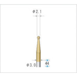 トラスコ中山 ナカニシ チタンコート超硬カッター 球(シングルカット)刃径2.1mm刃長2.1mm（ご注文単位1本）【直送品】
